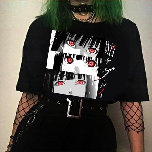Anime Kakegurui T Shirt Yumeko Jabami Printed Short Sleeve Unisex T-shirt Harajuku Tee Tops
