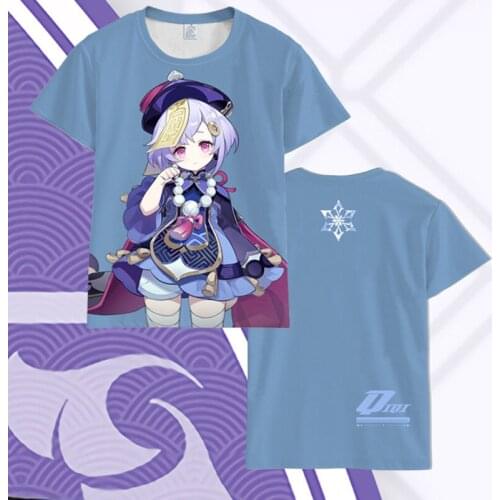 Genshin Impact Cosplay T Shirt Barbara Venti Paimon Lumine Aether Cartoon Print Summer T-Shirt Casual Top Tee tshirt Costume