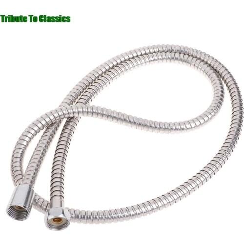 1.5/1.2 Meter Stainless Steel Plumbing Flexible Bathroom Bath Shower Tube Head Silicone Hose Water Pipe Washer TSLM2 Shower Hose