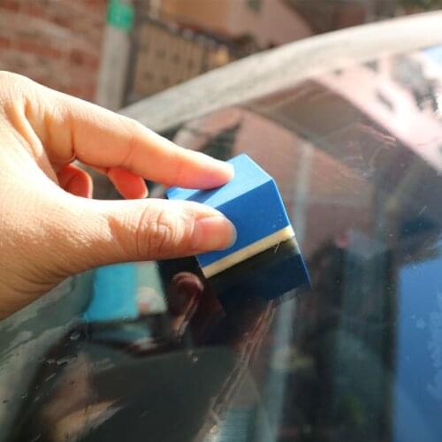 Friendly car lamb wool sponge pad for leather cleaning glass oil slick sponge applicator