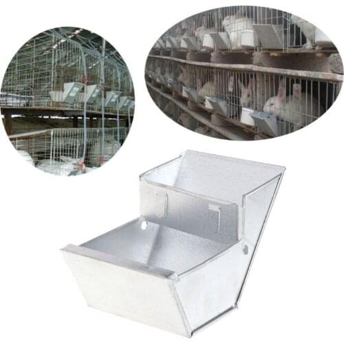 Rabbit Hutch Trough Feeder Drinker Food Bowl Equipment Tool for Farming Animals Farm Animal Feeding Watering Supplies