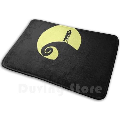 Nightmare Before Christmas | Jack And Sally Hill Scene Mat Rug Carpet Anti-Slip Floor Mats Bedroom Nbc Nightmare Before