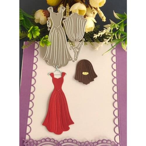 Beautiful skirt hanger hair combination metal cutting die scrapbook DIY photo album card board paper technology