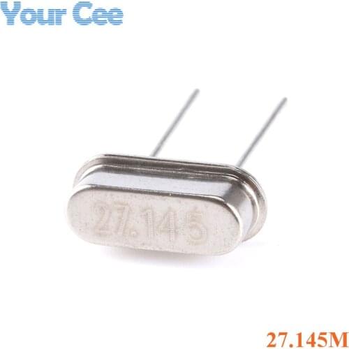 10pcs DIY Kit Parts 27.145MHz 27.145M 27.145M Hz 27.145 MHz Quartz Passive Crystal Oscillator Resonator HC-49S Through Holes