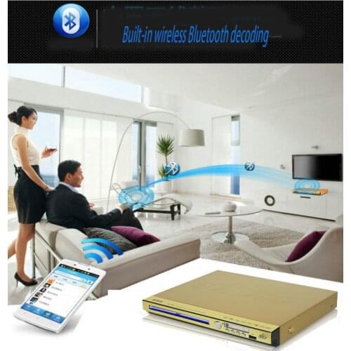 KYYSLB 220V Home Audio RMVB HD Bluetooth DVD EVD Player Super Decoding VCD Player 1080 Four/eight Core Bluetooth Player