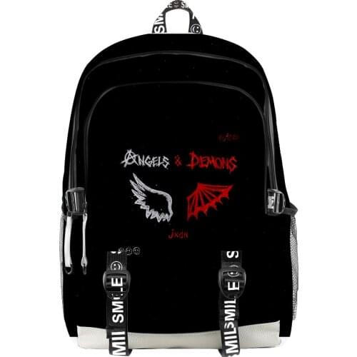 2021 3D JADEN HOSSLER Angel and Demon Men Women Backpack Oxford School Bag Hip hop Style Teenager Girl Child Bag Travel Backpack
