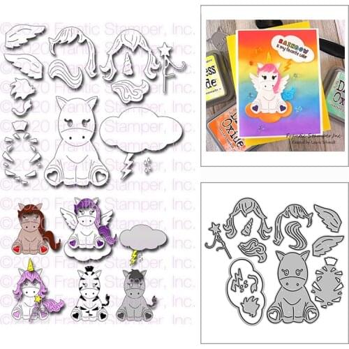 New Cute Friend Horse Unicorn Zebra Craft Embossing Mold 2021 Metal Cutting Dies for DIY Decor Scrapbooking Album Card Making