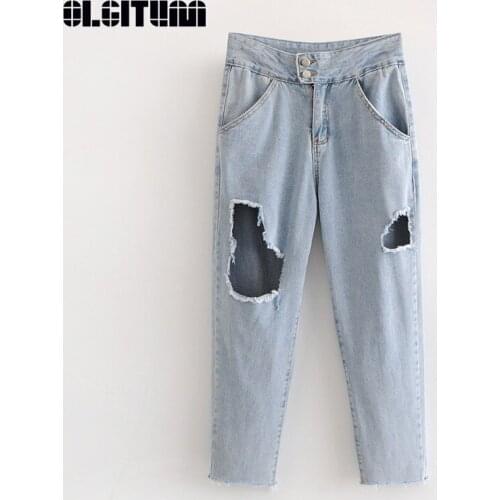 Женские брюки с высокой посадкой OLGITUM China At AliExpress