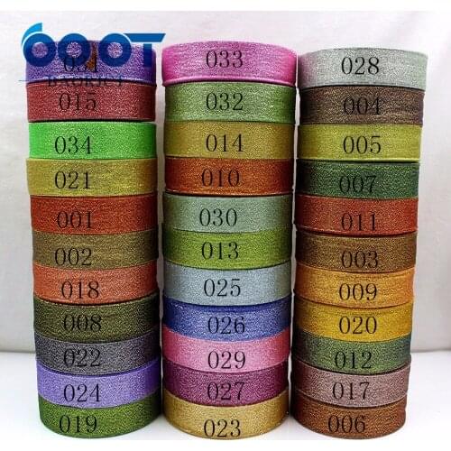 OOOT BAORJCT 1710184,25MM 33 color optional 25 yards green onion ribbon, wedding dress ribbon, gift packaging, DIY hand material