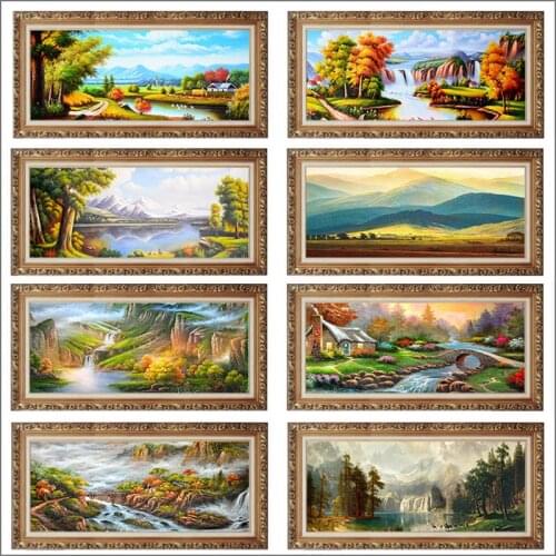 Europe Style Landscape Painting, Water Painting, Mountain Poster, Waterproof Canvas Printing, Family Club Decoration Painting