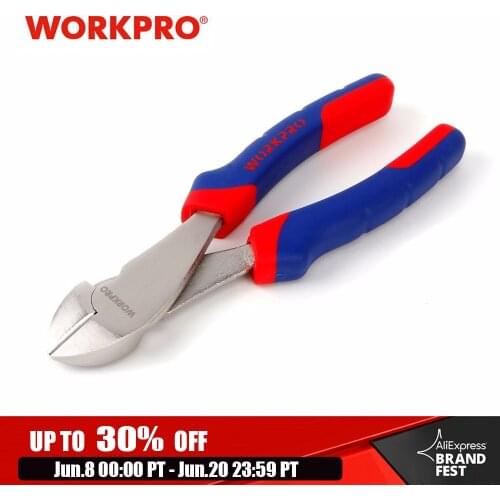 WORKPRO 7" Heavy Duty Diagonal Plier Electrical Electrician Pliers Cable Cutter Wire Strippers
