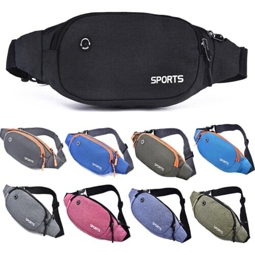 AIREEBAY Nylon Waist Pack Men Fashion Multifunction Fanny Pack Bum Bags Hip Money Belt Travel For Mobile Phone Bag Unisex