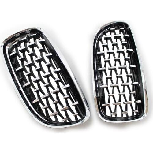 1 Pair Auto Racing Grills for BMW 3 Series E90 2009-2012 Meteors Kidney Front Grille Auto Racing Grille Car Middle Grills Parts