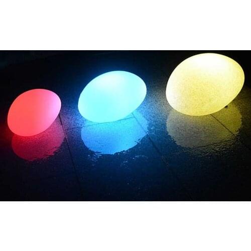 RGB LED Outdoor Stone Light Glow Pebble Shape Garden Decor Lights Color Changing Night Light for Path Lawn Patio Pathway Walkway