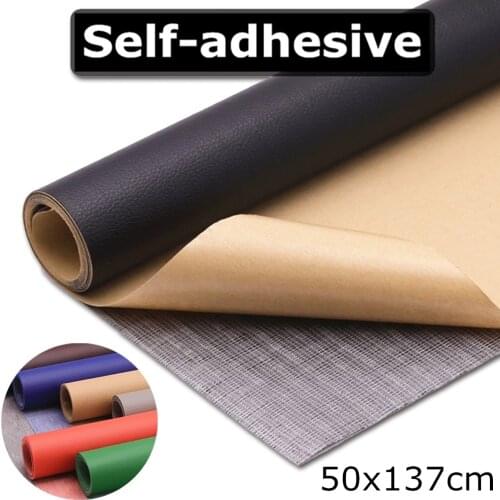 50x137cm Self Adhesive Leather Patches PU Fabric Stickers Fix Repair Patch Stick-on Sofa Repairing Subsidies Leathers Scrapbook
