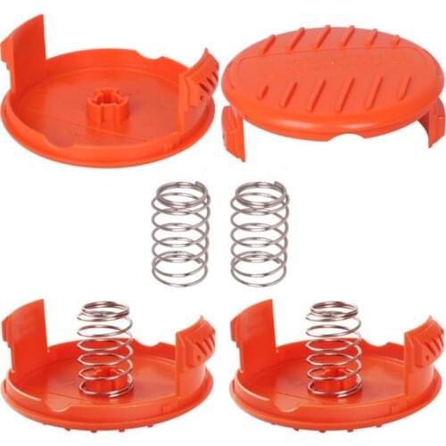 Trimmer Replacement Spool Cap Covers and Spring for Black-Decker