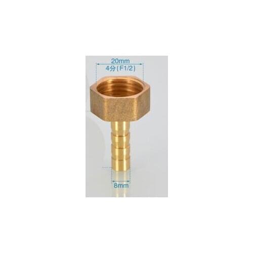 8mm Hose Barb to 1/2" inch Female BSP Thread DN15 Brass Barbed coupler Fitting 21mm gas CORRUGATED Coupling Connector Adapter