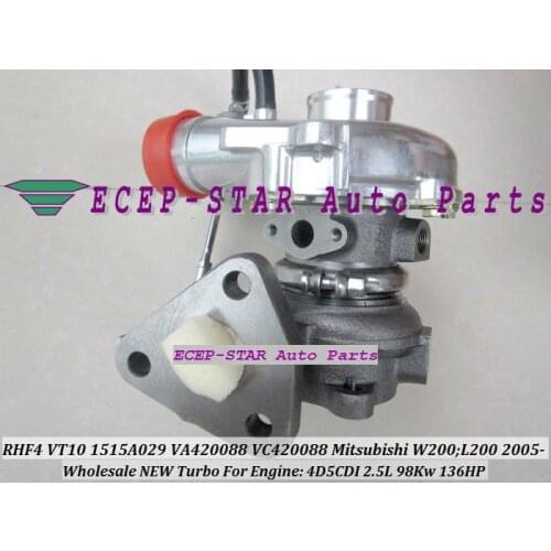 RHF4 VT10 1515A029 VA420088 VB420088 Turbocharger Turbo For Mitsubishi W200 L200 KB_T KA_T Pickup 2005-14 Di-D 4WD 4D5CDI 2.5L