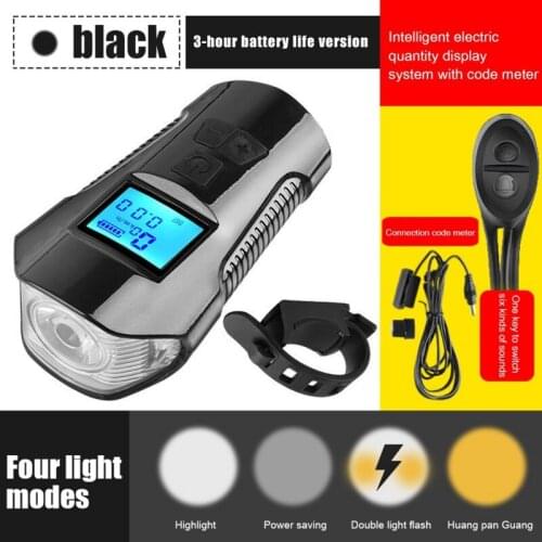 Bike Light USB Rechargeable LED Light With Speaker Code Sheet Ultralight Flashlight Bicycle Light Lamp Cycling Accessories