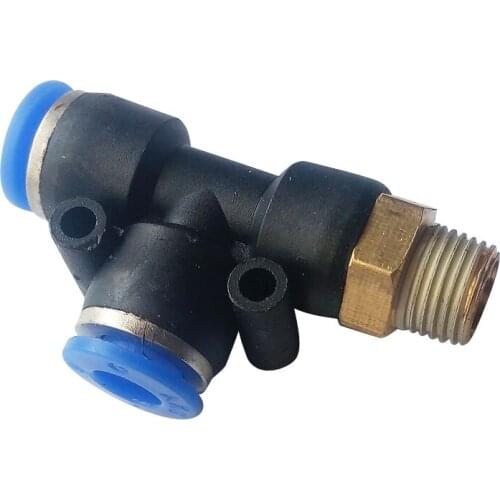 Air Pneumatic Push In Fitting Male Run Tee Connector 6mmOD * 1/4"BSP PD/T6-02