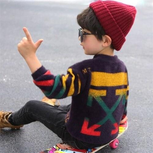 Boys Sweater Kids Outwear Tops Jackets 2021 Luxury Fleece Thicken Warm Winter Autumn Costume Teenage Children Clothing