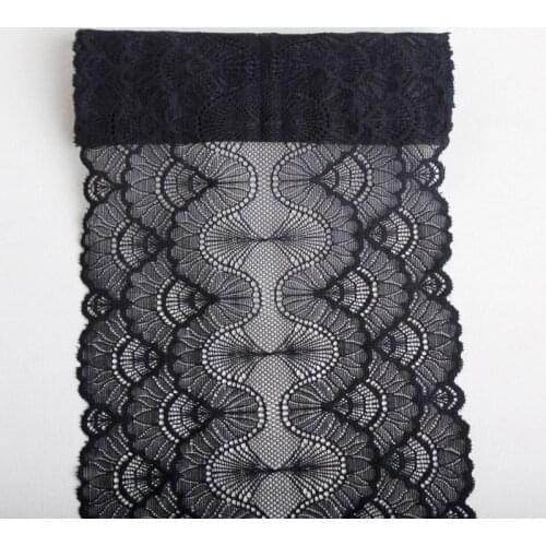 15Yards18cm black Elastic mesh Lace Trims underwear Womens Bra Stretch lace Fabrics Decorative Clothing Sewing Accessories DIY