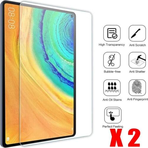 2Pcs Tablet Tempered Glass Screen Protector Cover for Huawei MatePad Pro 10.8 Inch Full Coverage Protective Film