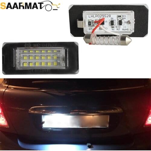 2Pcs LED Number License Plate Light No Error License Plate Light Lamps for BMW Mini Cooper R56 R57 R58 R59 2006 - 2012