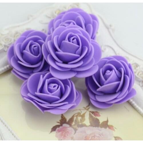 200pcs/4.5CM Cheap Mini PE Foam Rose Flower Heads Artificial DIY Fake Flowers Ball Home Wedding Decoration Party Craft Supplies