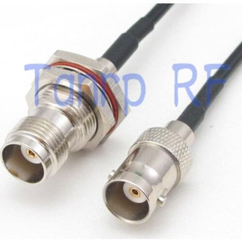 6in TNC female jack to mini BNC female jack RF connector adapter 15CM Pigtail coaxial jumper cable RG174 extension cord
