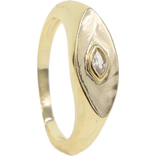 Promotion Women Geometric Anillos Top Quality Gold Color Turkish Evil Eye Rings Us Size Fashion Delicate Stunning Simple Ring