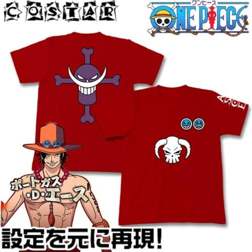 Genuine T-shirt Fire Fist Ace Animation Peripheral Clothing COS Props
