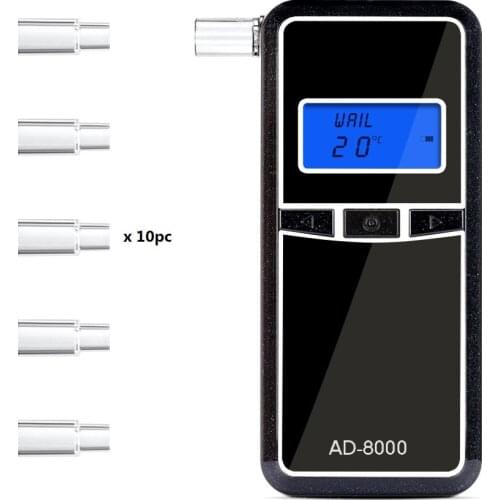 EEK-Brand Breathalyzer,Professional Alcohol Tester Detector Portable Digital Breath Breathalyzers with 10 Mouthpieces