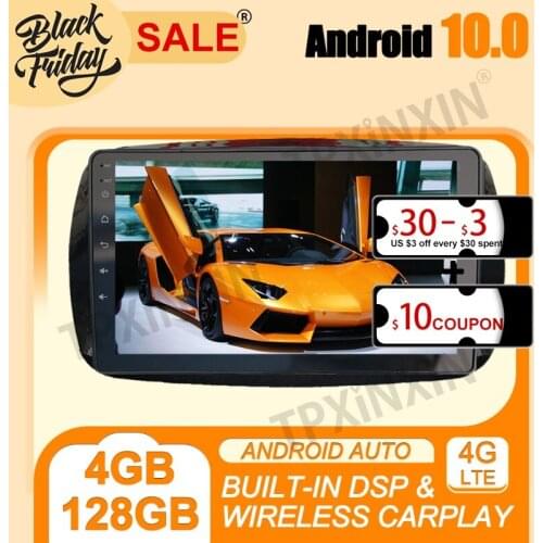 4G+128G Android 10.0 PX6 DSP Carplay For Mercedes Benz Smart 2016-2018 Multimedia Player Stereo Tape Recorder GPS Navi Head Unit