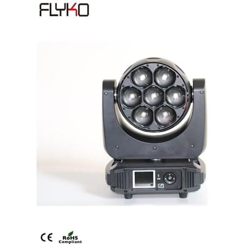 Free shipping moving head 7pcs 40w RGBW4IN1 LED ZOOM BEAM WASH