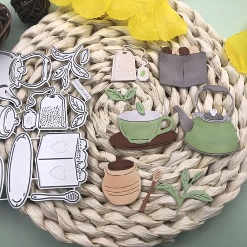 Panalisacraft teapot cup tea art Metal Cutting Dies teapot diecut scrapbooking Album Paper Card Craft Embossing