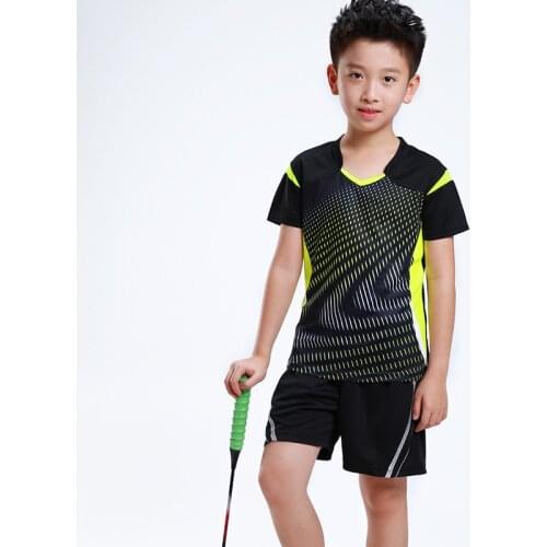 Free Print Children Badminton clothes Boy , Girl sports Tennis tracksuit , kids Badminton set , Child Tennis suit AF006