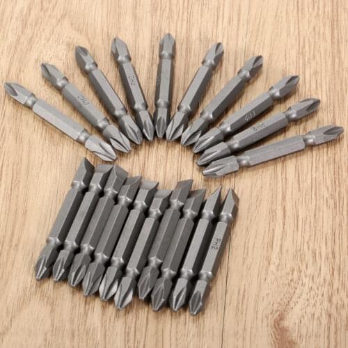 DRELD 10Pcs 1/4" PH2 Phillips Hex Driver Screwdriver Bits 65mm Magnetic Hand Screwdriver Drill Bit Screw Driver Electric Tools