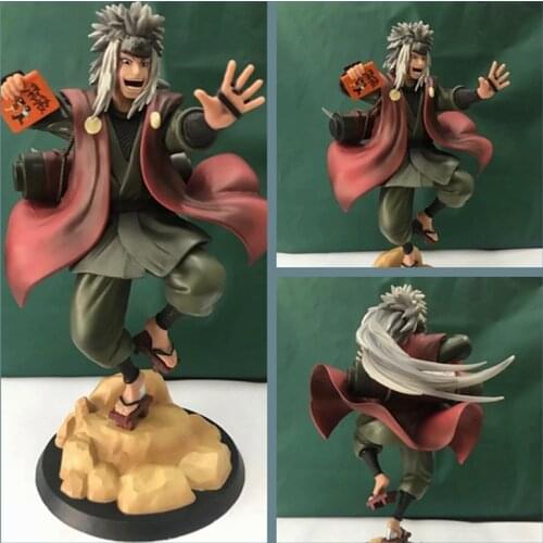 19CM Naruto Shippuden Anime Figrue Jiraiya Gama Sennin Statue PVC Action Figures Model Collection Toy for Anime Lover Figurine
