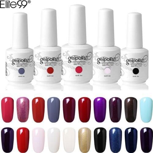 Elite99 15ml UV Gel Nail Polish Soak Off DIY Nail Art Manicure Gel Lacquer Vernis Semi Permanent UV Gel Nail Polish Gel Varnish