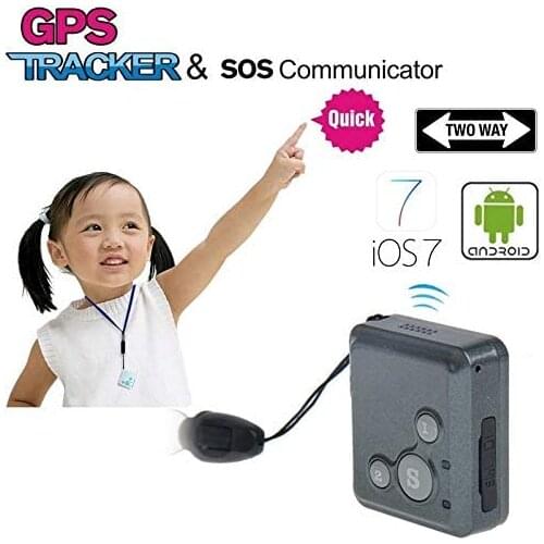 GPS Necklace Tracker for Kids,Smart Mini Gps Tracker RF-V16,Long Time Standby,Real-Time Tracking Black