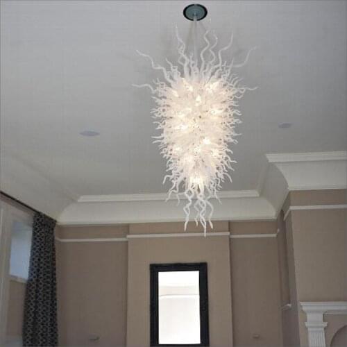Art Decorative Designer Glass Pendant Lamps Top Design Colored Handmade Blown Glass Big Chandelier