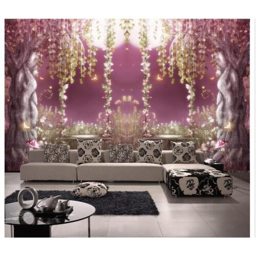 Customized 3d wallpaper 3d tv wall paper murals TV setting wall vine old tree wallpaper