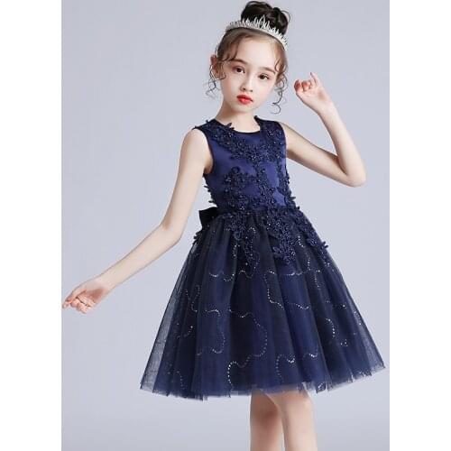 Lace Floral Girls Princess Dresses Kids Birthday Party Dress for Girls 4-12 Years Sleeveless Summer Children Girl Vestidos
