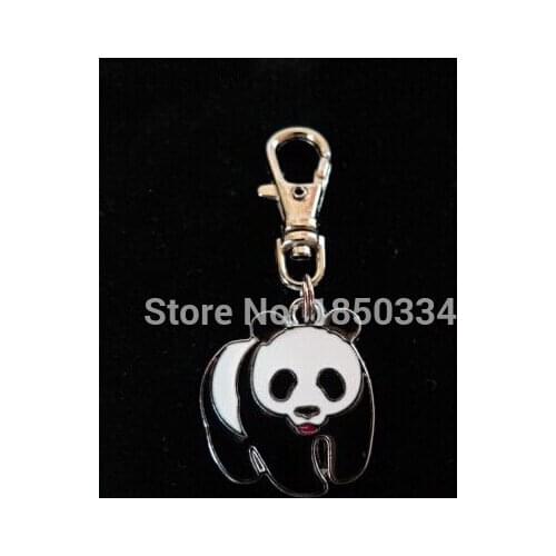 HOT 20pcs Fashion Vintage Alloy Enamel Alloy Giant Panda Charm Keychain Gifts Fit Key Chains Accessories Jewelry D34