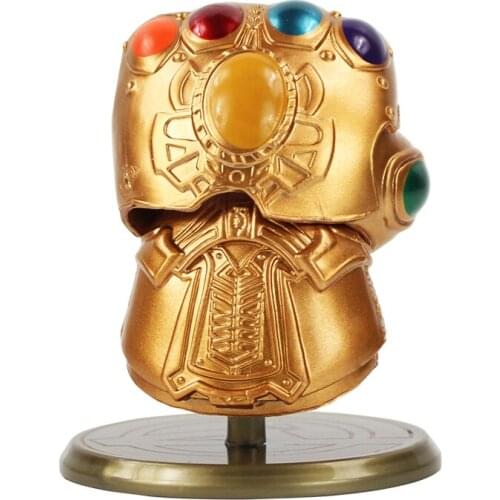 Marvel Avengers Super Hero Infinity War Gauntlet Thanos Gloves 8cm Q Version PVC Action Figure Decoration Collection Model Toy