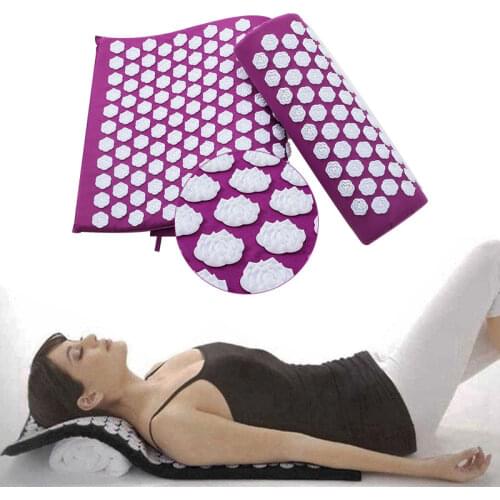 Massager Mat Pillow Lotus Spike Acupressure Foot Neck Yoga Sets Body Pain Stress Bed Pilates Relieve Pranamat апликатор кузнецов