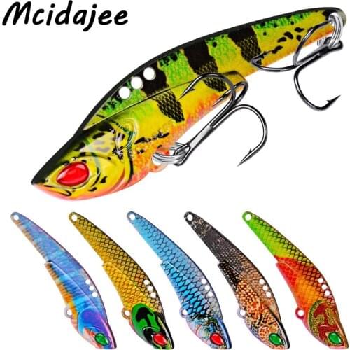 Mcidajee 1pcs 12g/17g/22g 6cm/7cm/7.7cm VIB Pencil Fishing Lure isca Artificial Bait Fishing Tackle Metal Hard Bait Balancer