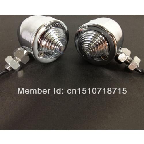 Motorcycle Accessories Parts 2x Chrome Motorcycle Turn Signals Indicators Lights Bulb For Harley Cafe Racer