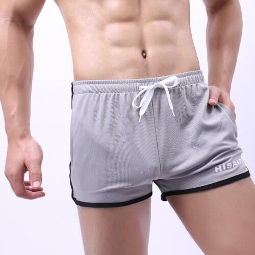 Mens Casual Shorts Mesh Breathable Sports Workout Fitness Shorts Pants Pantalones Cortos Hombre Jogging Running Pocket Trousers